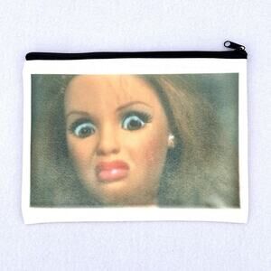 Funny Makeup Bag Zipper Cosmetic Pouch Travel Gift Doll Face